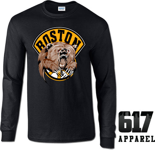Boston Bruins Bear Hockey Design - Boston Bruins - T-Shirt